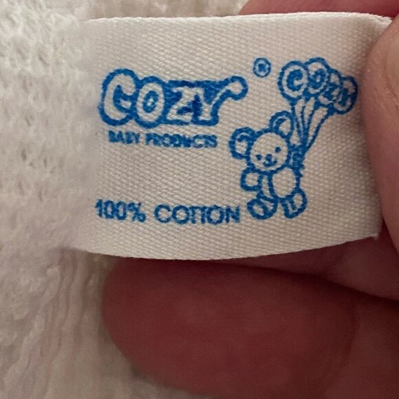 Vintage Baby Morgan Cozy‎ Bear Pastel Blanket Thermal Waffle Weave Security EUC - Picture 3 of 16